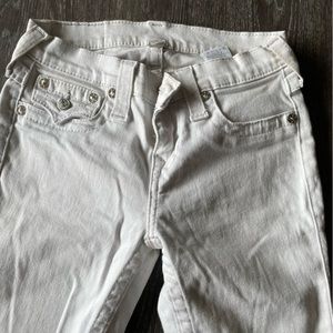 Skinny white true religion jeans